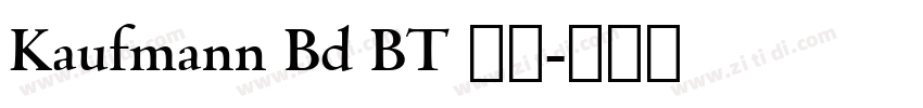 Kaufmann Bd BT 常规字体转换